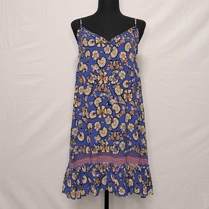 Chelsea & Violet Ruffle Hem Floral Spaghetti Strap Summer Dress | Size S | NWT